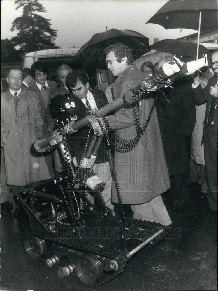 1984, Minister of Interior Pierre Joxe Views Demos New Police Tools - Historic Images