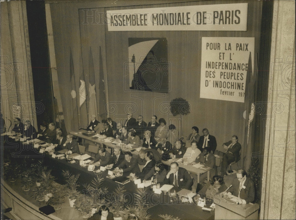 1972 Press Photo World Assembly Conference for Peace in Indochina in Paris - Historic Images