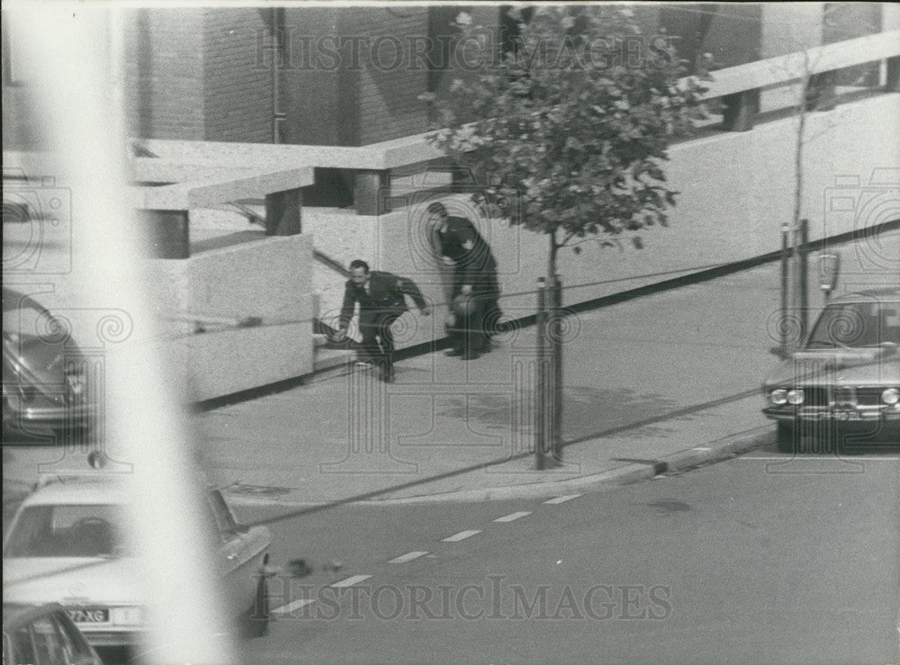 1974 Police Approach French Embassy Filled with Hostages - Historic Images