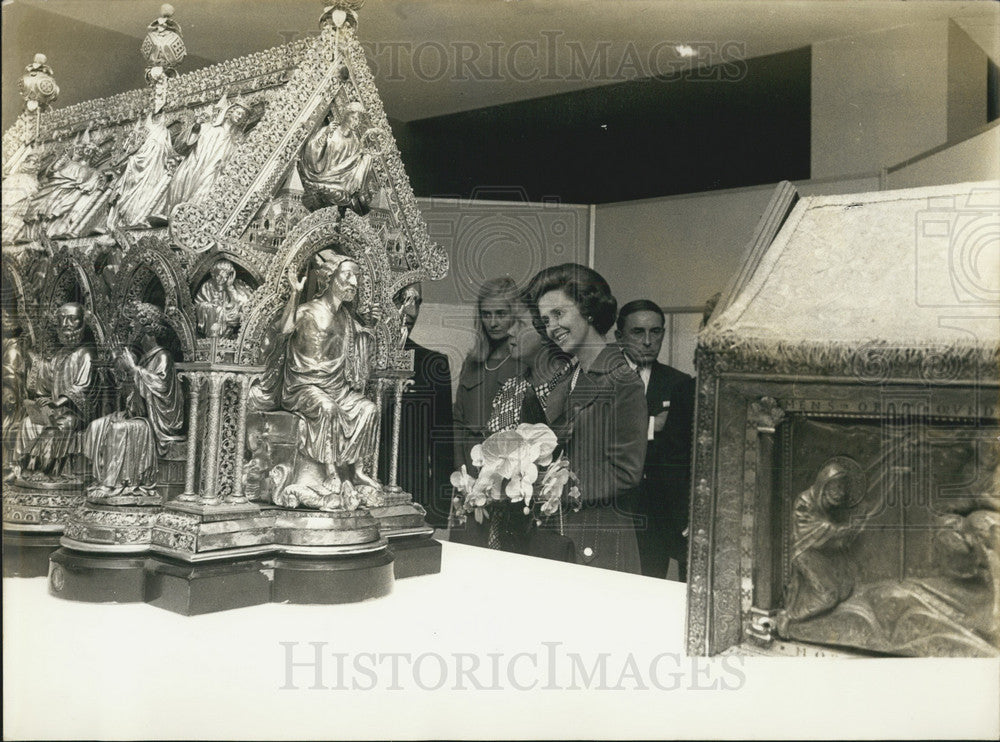 1972 Press Photo King Baudoin Queen Fabiola Open &quot;Rhin-Meuse&quot; Exhibit - Historic Images