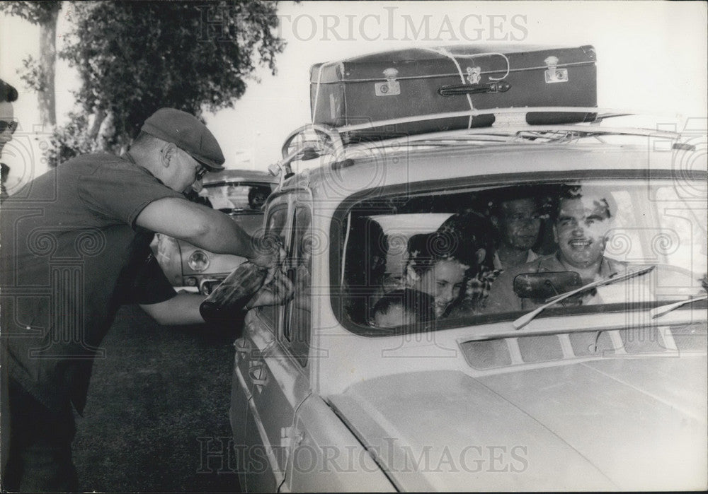 1963, Farmer Giving Wine to a Traveling Family - Historic Images