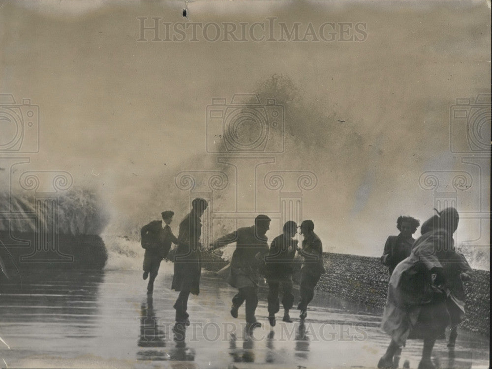 1953 Press Photo Storm Surge in Denmark. - Historic Images