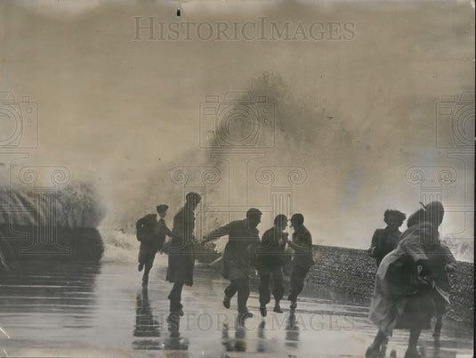1953 Press Photo Storm Surge in Denmark. - Historic Images
