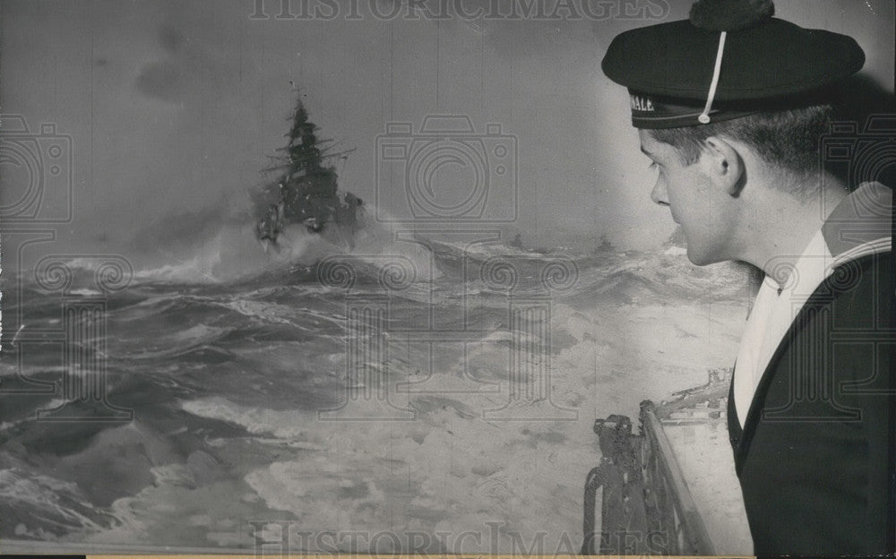 Press Photo Painting "Irasse Par Gros Temps" at Chaillot Palace - Historic Images