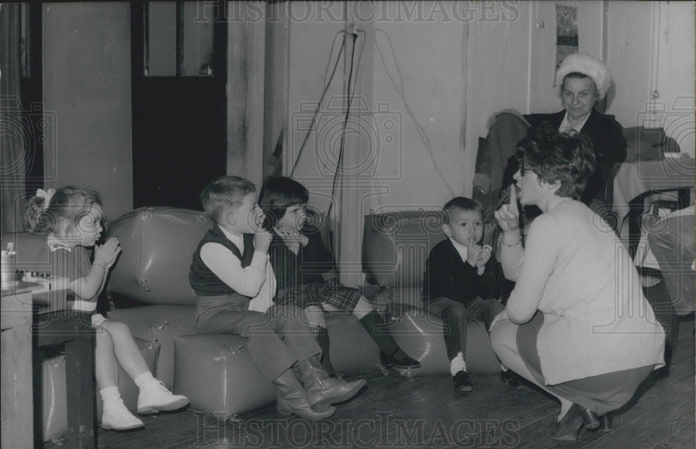 1970 Press Photo Children in a Pre-School Language Class - Historic Images