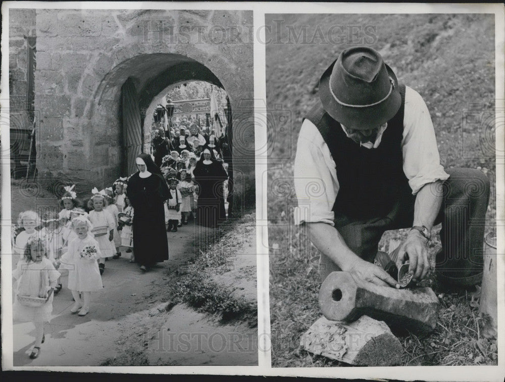 Press Photo Fronleichnam Day Celebration - Procession and Salute. Germany. - Historic Images