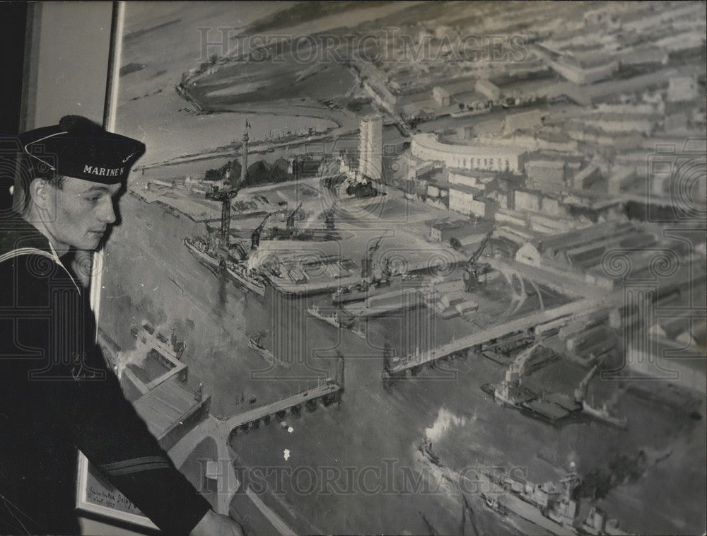 1957 Press Photo Marine Expo Opens Tomorrow at Chaillot Center - Historic Images