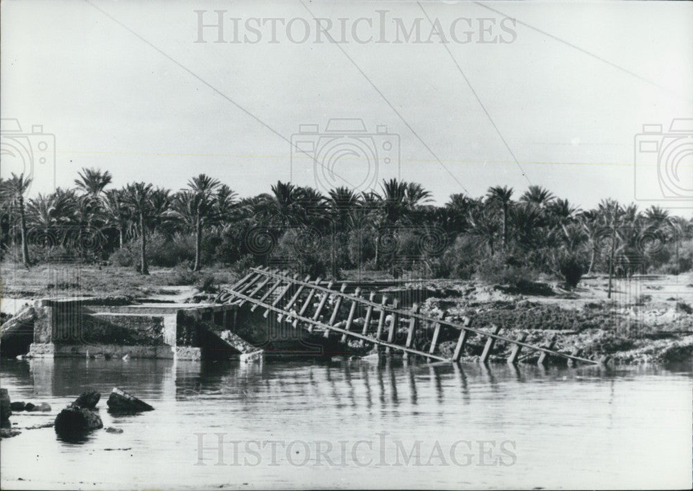 1962 Press Photo Flood Damage in Gabes, Tunisia-Historic Images