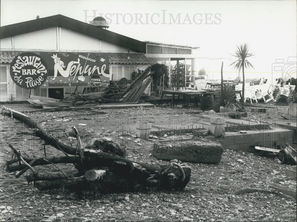 1972 Press Photo Mediterranean Cost Battered by Tornado-Historic Images