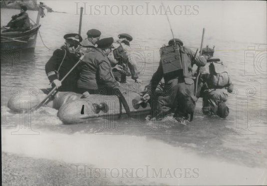 1956, Vice Admiral Barjot Helps with "Montfort" Marine Operations - Historic Images