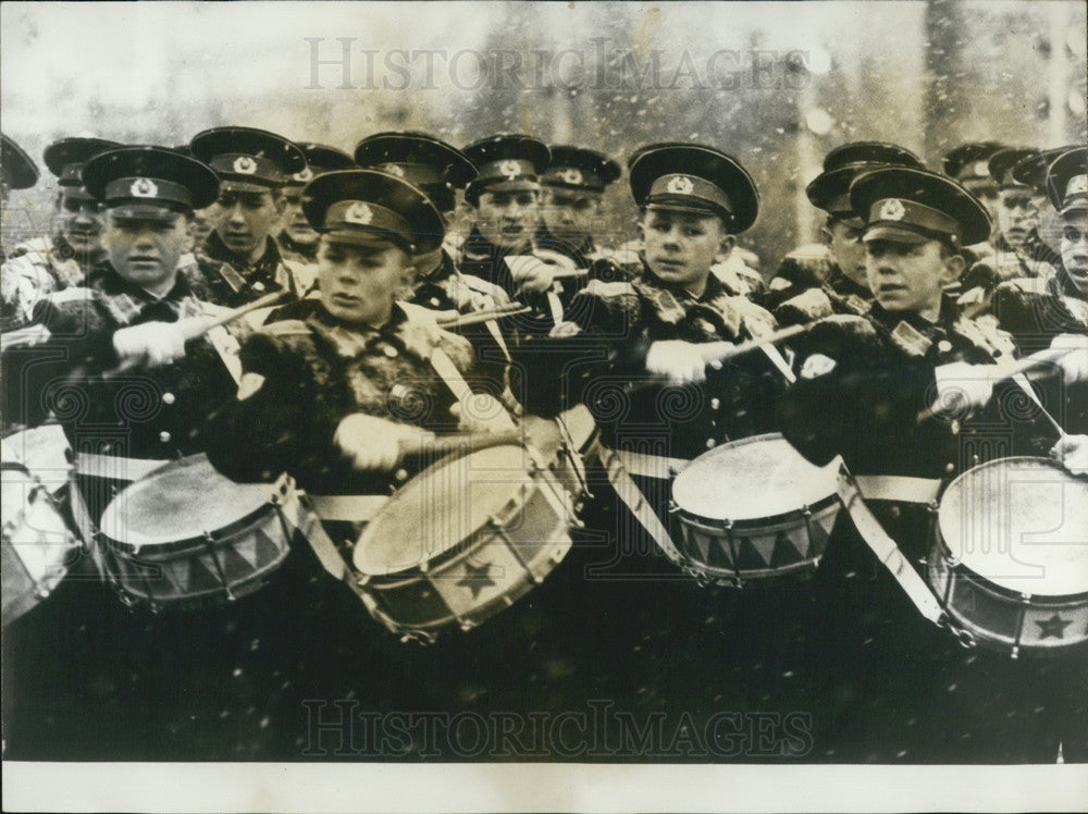 1971 Press Photo Young Musicians during Traditional Military Parade in Moscow - Historic Images