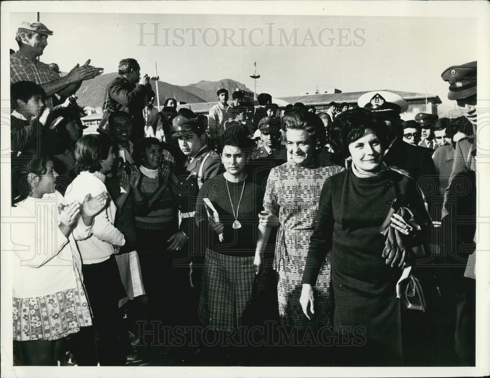 1972, First Ladies of Mexico and Chile Survey Quake Damage in Chile - Historic Images