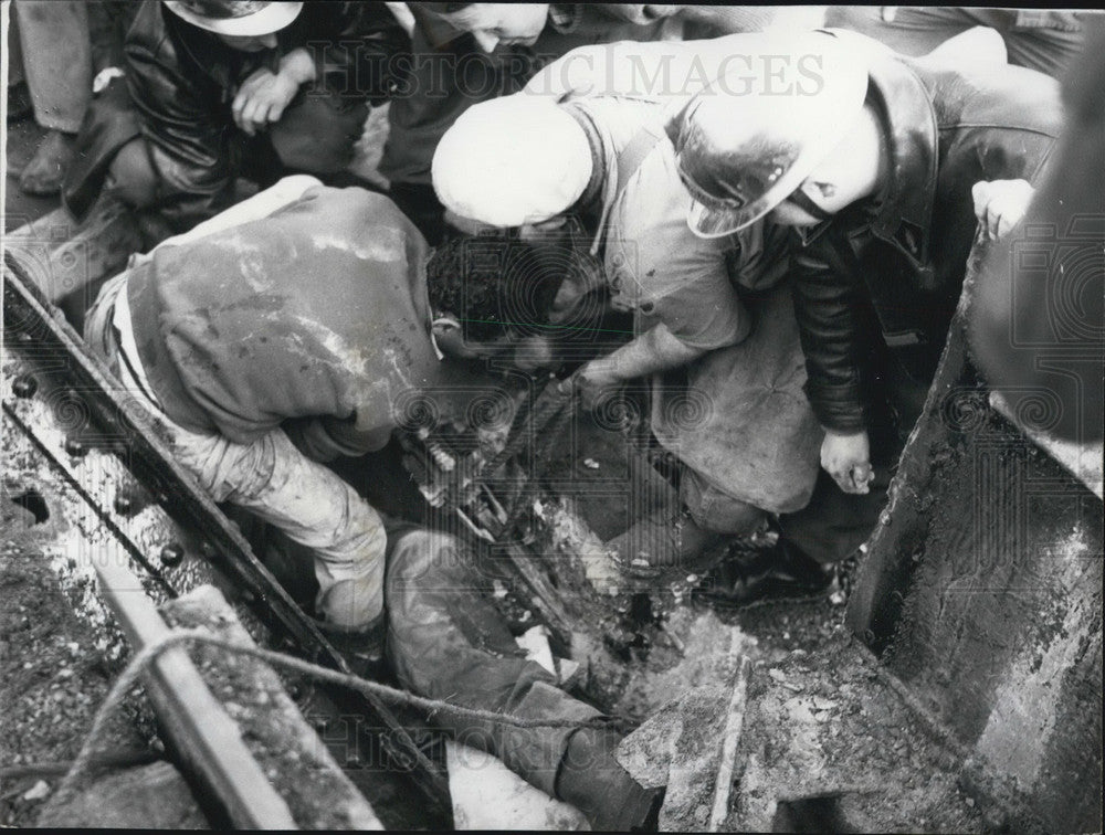 1960, French Worker Samuel Grigoletto Crushed in Accident Demolition - Historic Images