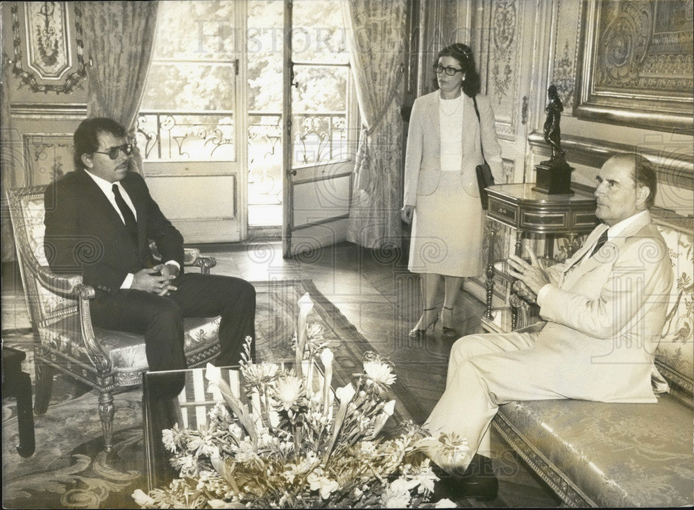 1982 Nicaragua's Daniel Ortega Visits President Mitterand at Elysee - Historic Images