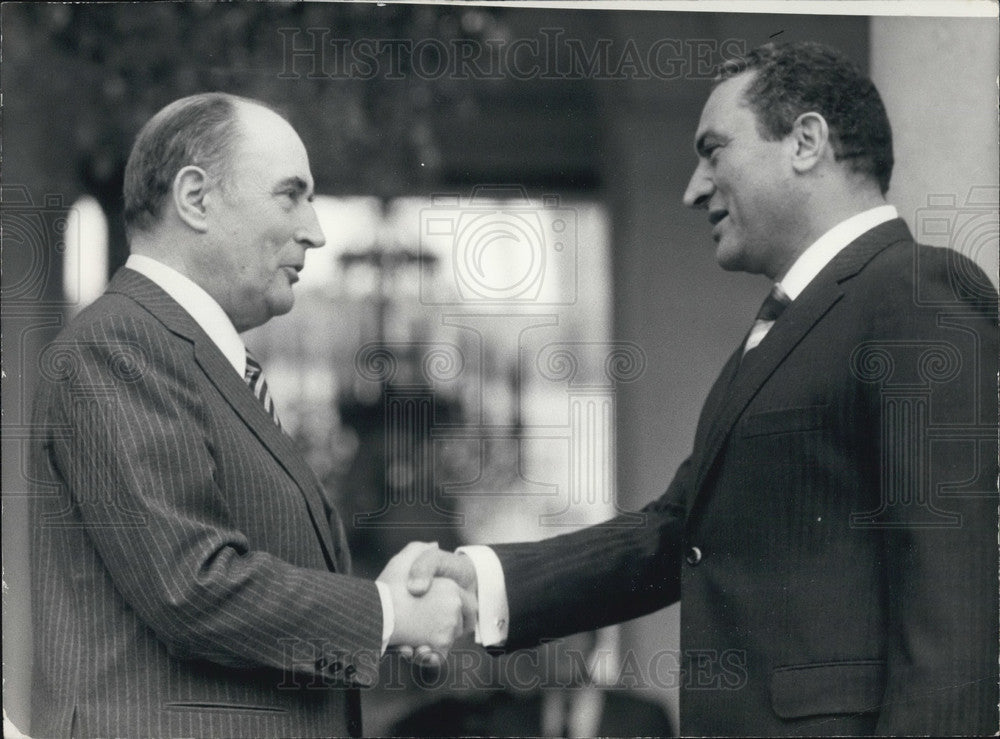 1982, Egyptian President M. Hosni Moubarak Mitterand Lunch in Paris - Historic Images