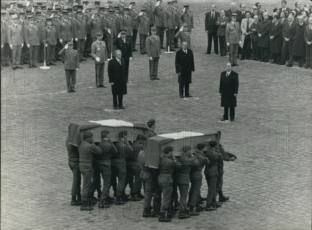 1983, Ceremonies Held to Honor Parachutists Killed in Beirut - Historic Images
