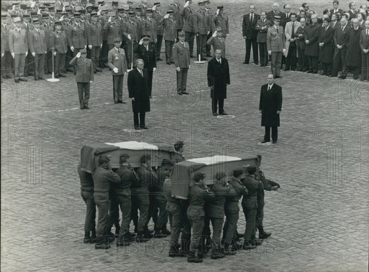 1983, Ceremonies Held to Honor Parachutists Killed in Beirut - Historic Images