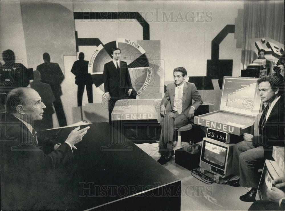 1983, Francois Mitterand Answers Journalists Questions French TV - Historic Images
