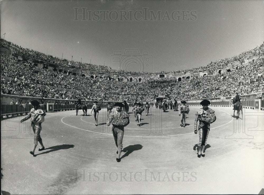 1981 Press Photo Matadors at the Nimes Arena - Historic Images