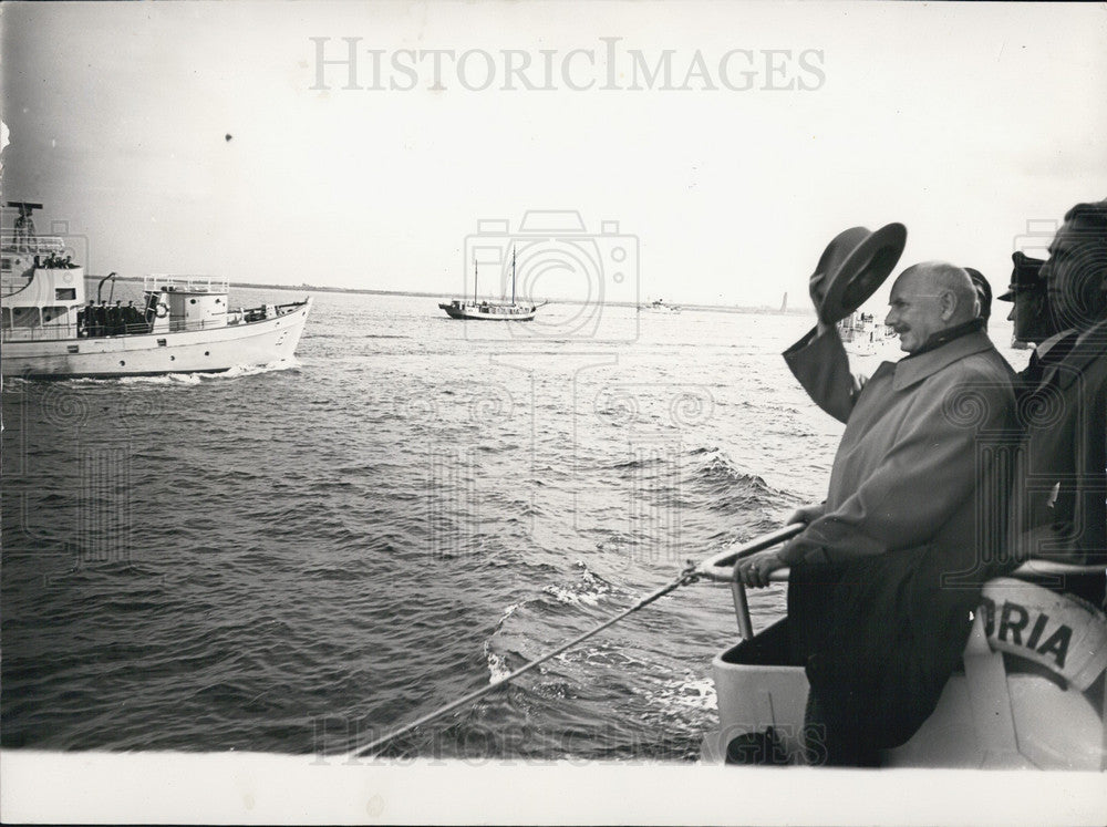 1953, Newest German Patrol Boats in Kiel Harbor. Minister Dr. Lehr - Historic Images