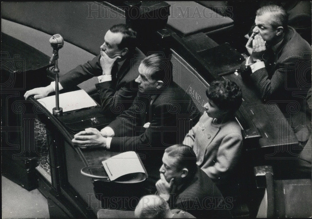 1960 Press Photo Parliament Session Quiet Today During Speech Michel Debre-Historic Images