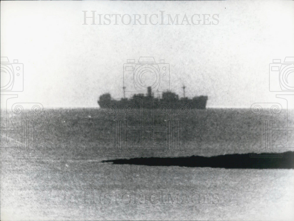 1968 Press Photo Pakistani Cargo Ship Stopped Offshore Lorient.-Historic Images