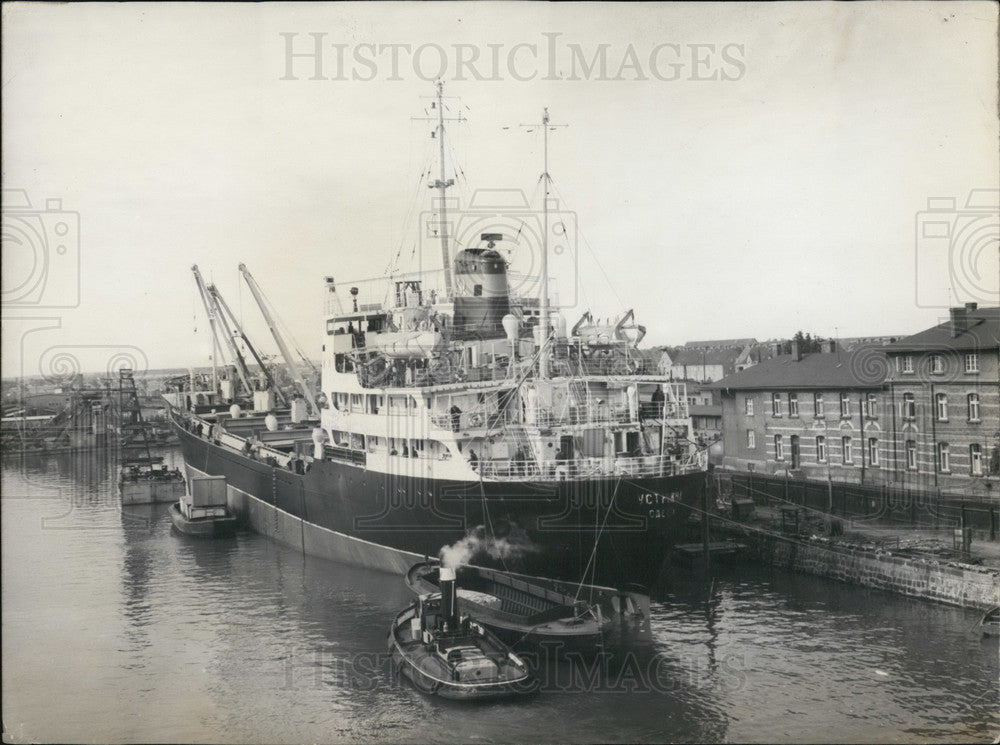 1959 Press Photo East German Ships. DDR 10th Anniversary.-Historic Images