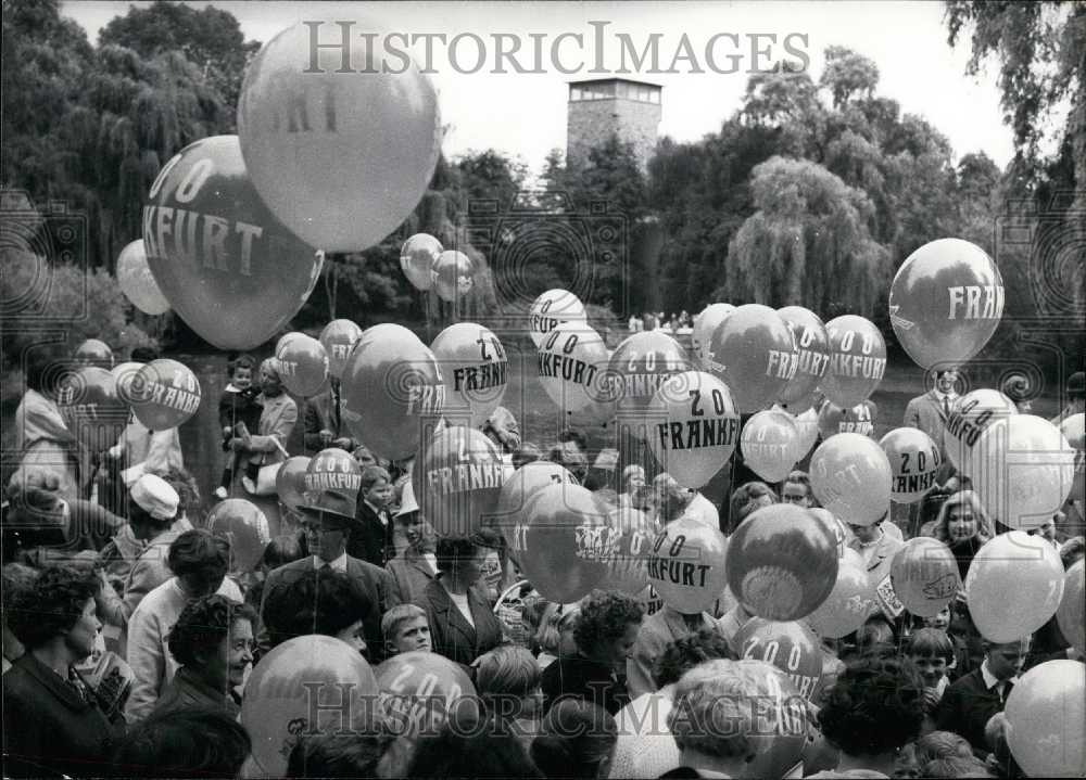 1966, Balloon Flying Competition in Frankfurt. - Historic Images