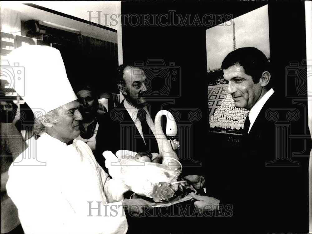 1976, Secretary of Tourism Jacques Medecin at 23rd Restaurant Expo - Historic Images