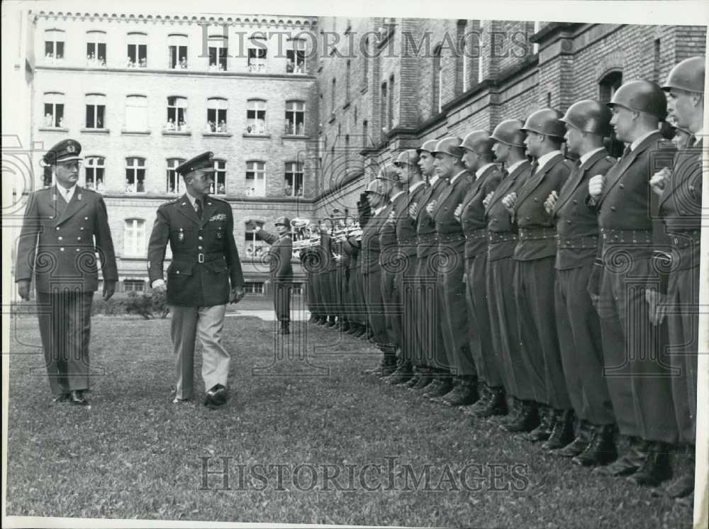 1956, General Gruenther (NATO) &amp; Def Min Blank &amp; Dr.Konrad Adenauer - Historic Images