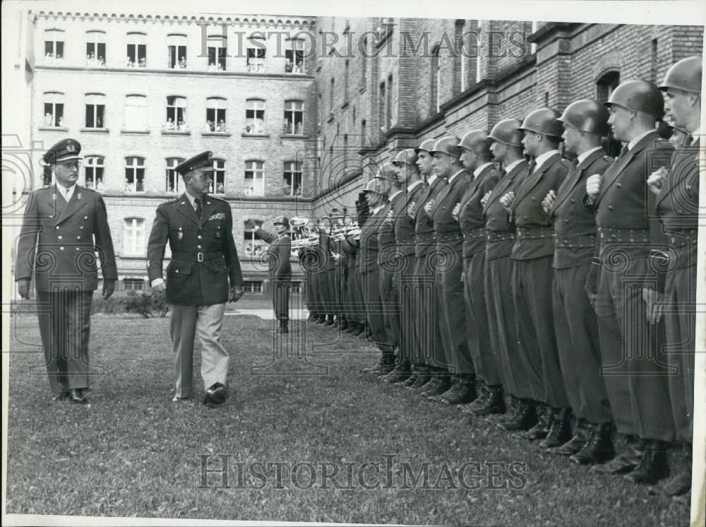 1956, General Gruenther (NATO) & Def Min Blank & Dr.Konrad Adenauer - Historic Images