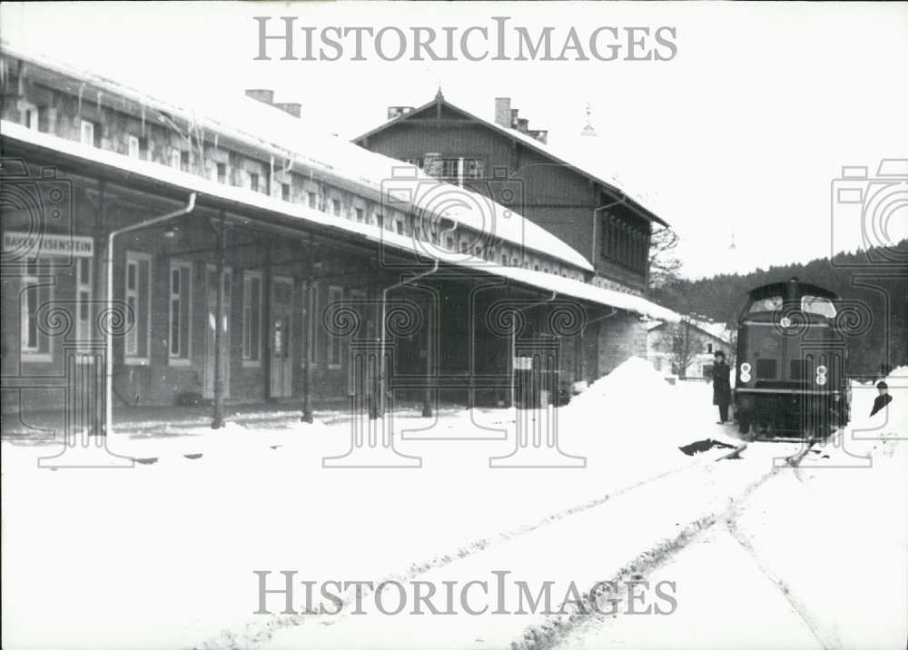1966, Border Station at Bayrisch-Eisenstein/CSSR. Snow. - Historic Images