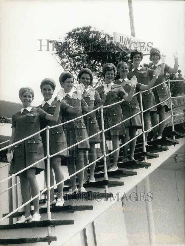 1969 Press Photo Hostesses for guests &amp; personnalities at Cannes Festival-Historic Images