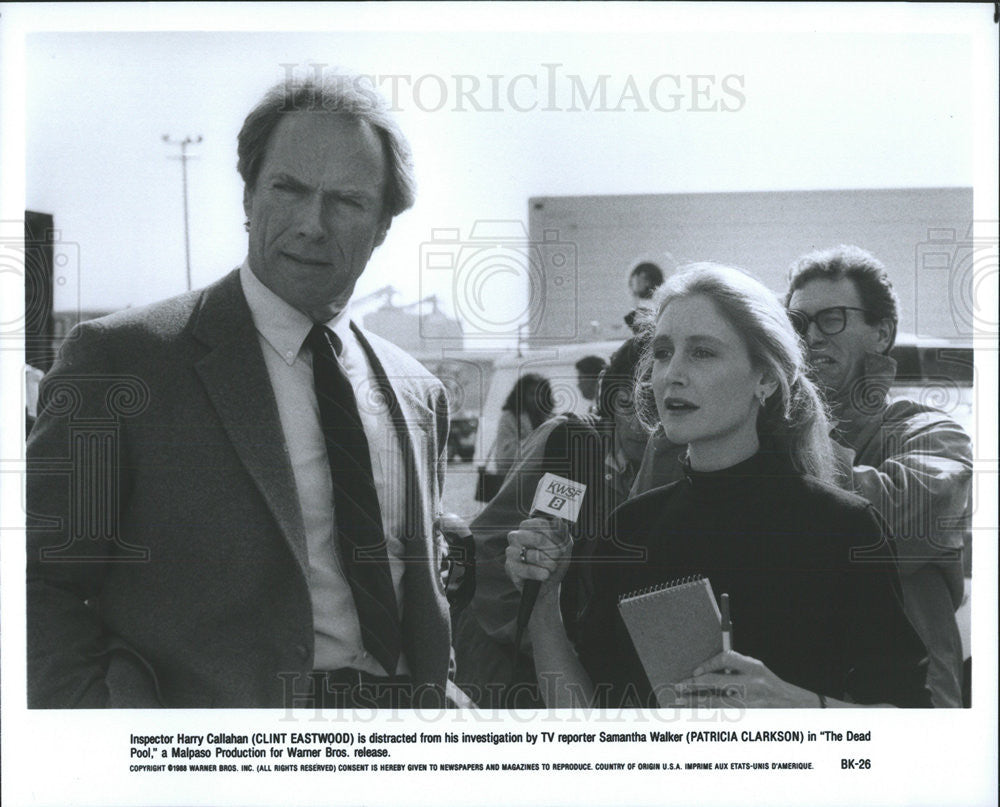 1988 Press Photo The Dead Pool Film Clint Eastwood Patricia Clarkson News Scene - Historic Images