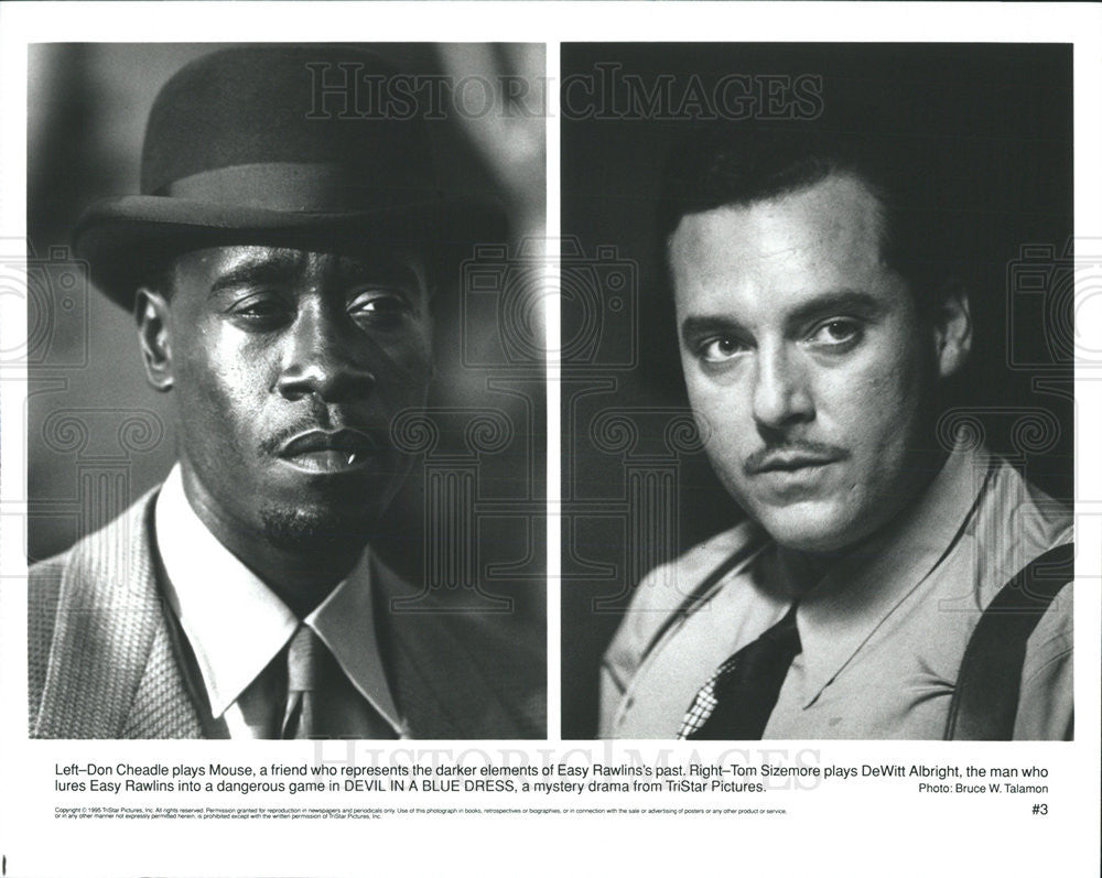 1995 Press Photo Devil In A Blue Dress Film Don Cheadle Tom Sizemore Scenes - Historic Images