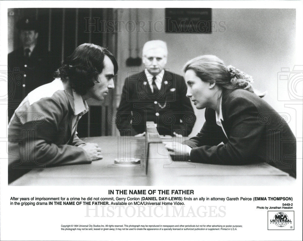 1994 Press Photo In The Name Of The Father Film Daniel Day-Lewis Emma Thompson - Historic Images