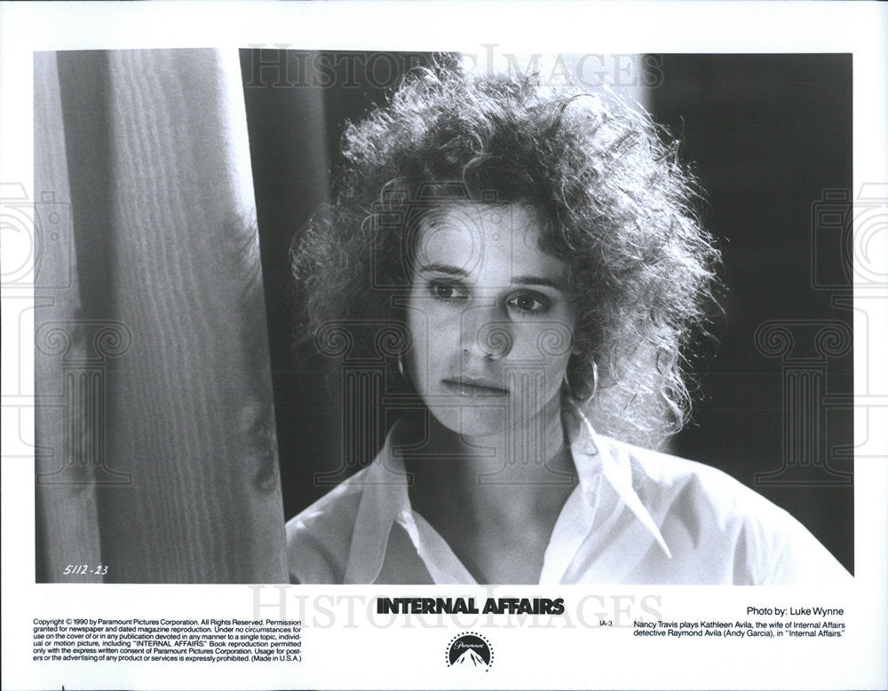 1990 Press Photo Internal Affairs Film Actress Nancy Travis Character Kathleen - Historic Images