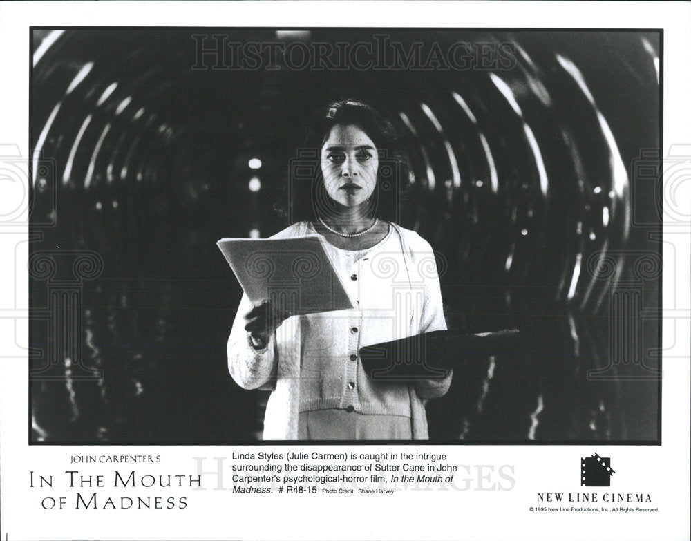 1995 Press Photo Linda Styles &quot;In The Mouth Of Madness&quot; - Historic Images