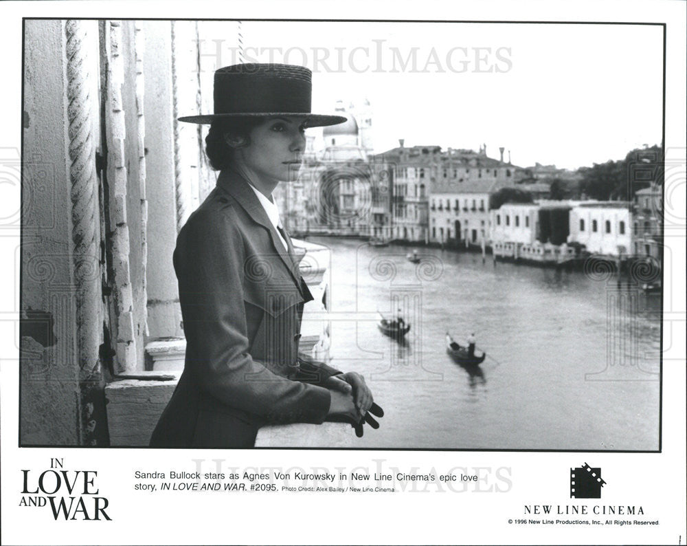 1996 Press Photo Sandra Bullock Star In "In Love And War" - Historic Images