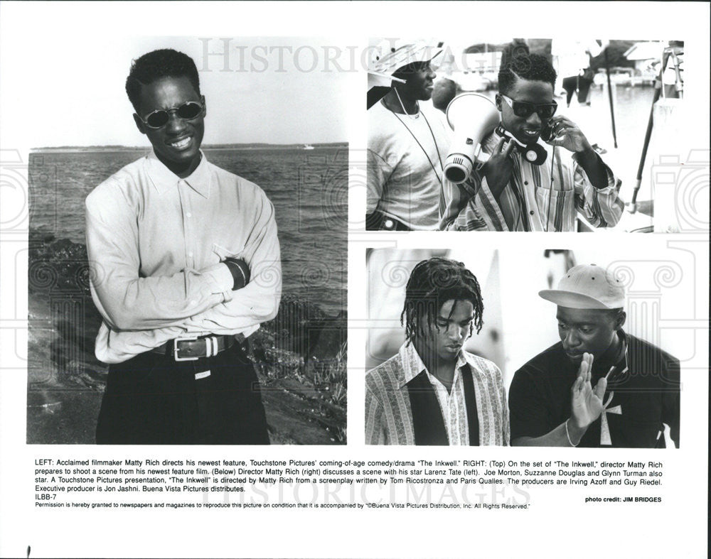 1994 Press Photo Filmmaker Matty Rich Actor Larenz Tate &quot;The Inkwell&quot; - Historic Images