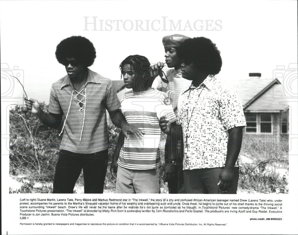 1994 Press Photo Duane Martin Larenz Tate &amp; Perry Moore &quot;The Inkwell&quot; - Historic Images