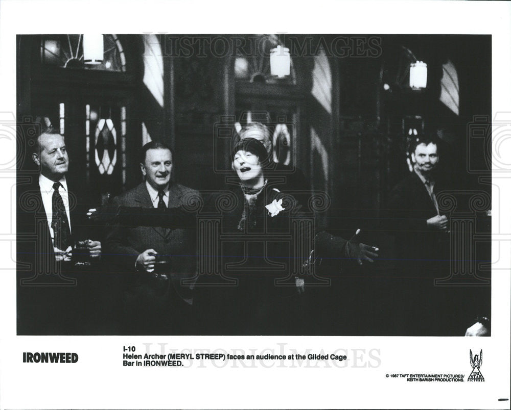 1987 Press Photo Meryl Streep Stars In Ironweed - Historic Images