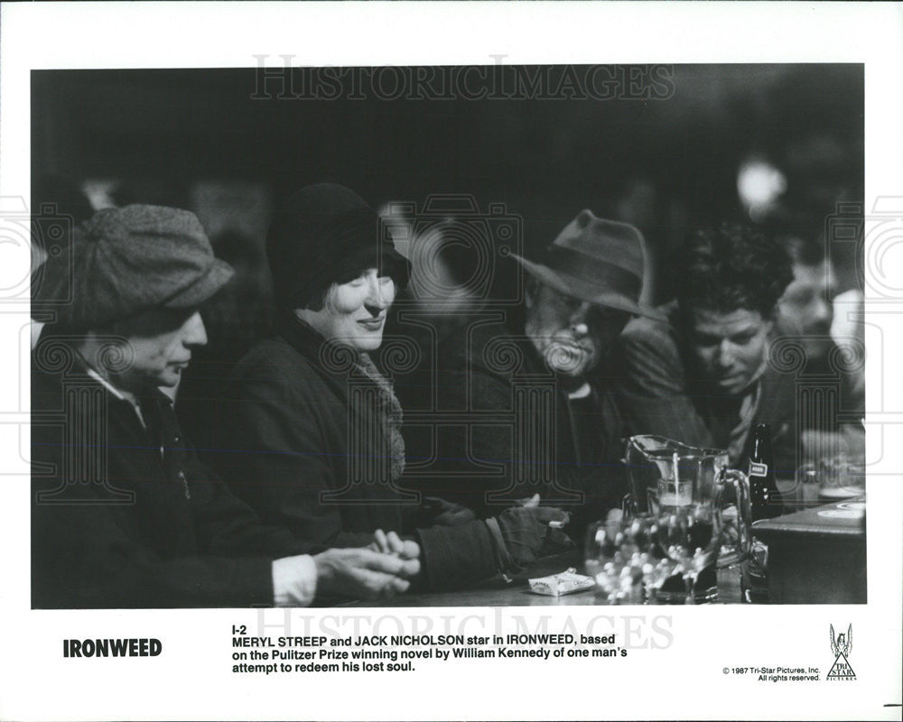 1987 Press Photo Meryl Streep &amp; JAck Nicholson Star In Ironweed - Historic Images