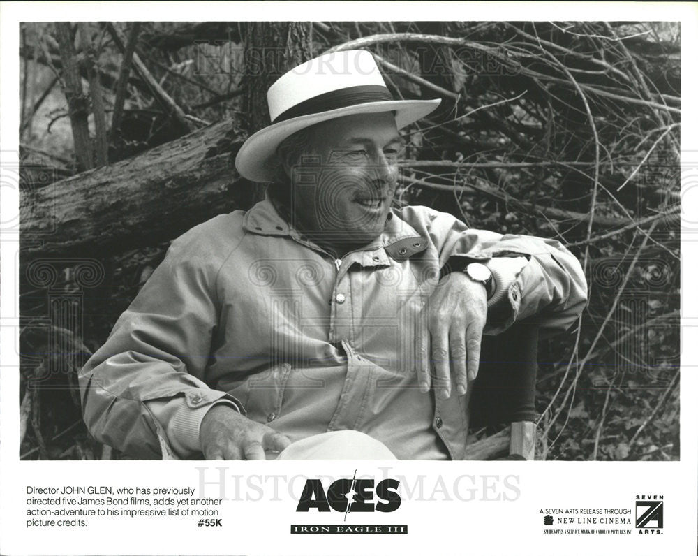 1992 Press Photo &quot;Aces: Iron Eagle III&quot; Director John Glen - Historic Images