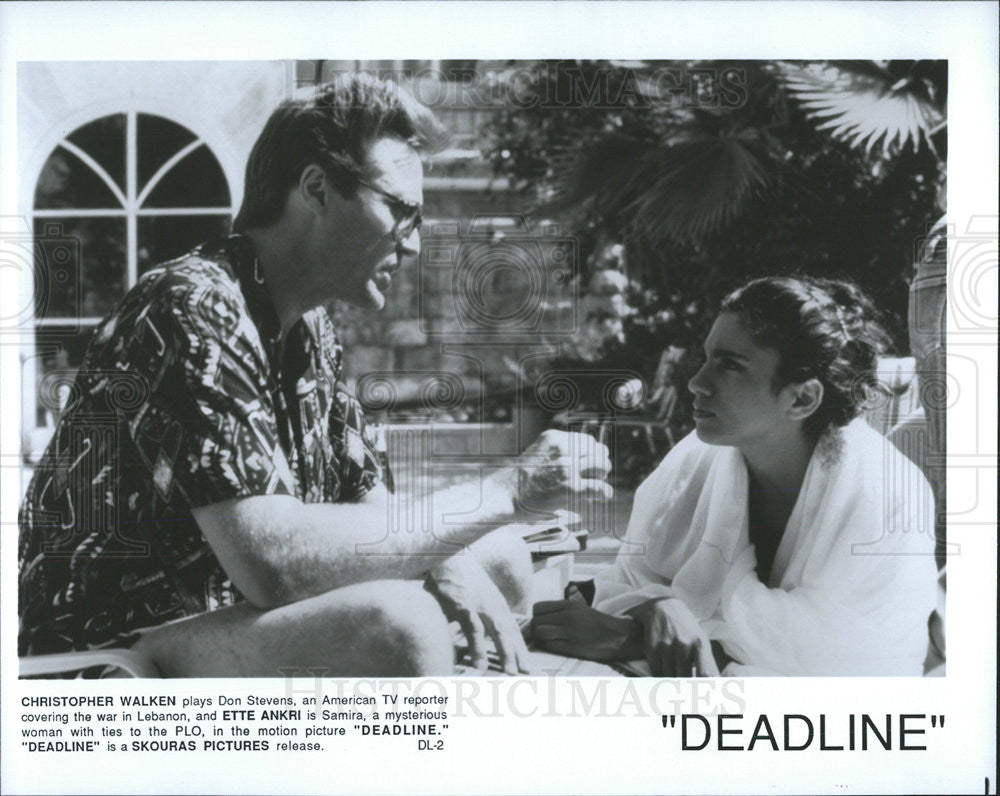 1987 Press Photo Christopher Walken, Ette Ankri In &quot;Deadline&quot; - Historic Images