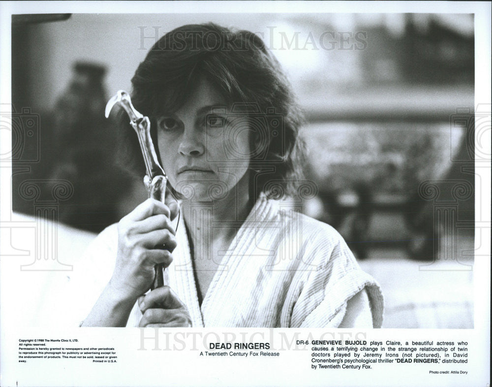 1988 Press Photo Genevieve Bujold Starring In &quot;Dead Ringers&quot; - Historic Images