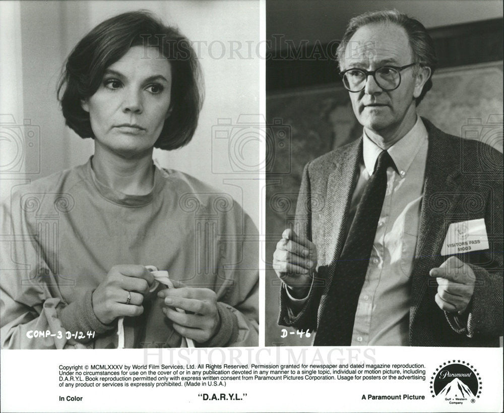 1985 Press Photo Kathryn Walker, Josef Sommer Stars In &quot;D.A.R.Y.L&quot; - Historic Images