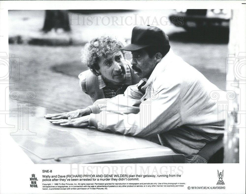 1989 Press Photo See No Evil Hear No Evil Film Richard Pryor Gene Wilder Scene - Historic Images