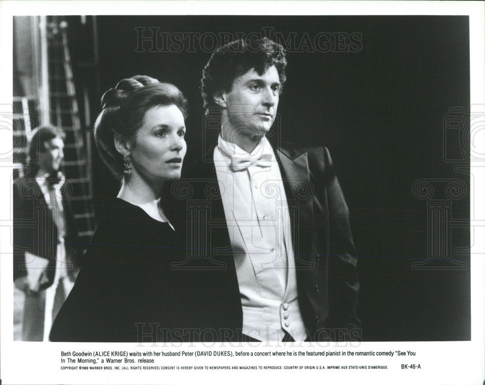 1989 Press Photo Alice Krige, David Dukes In &quot;See You In The Morning&quot; - Historic Images