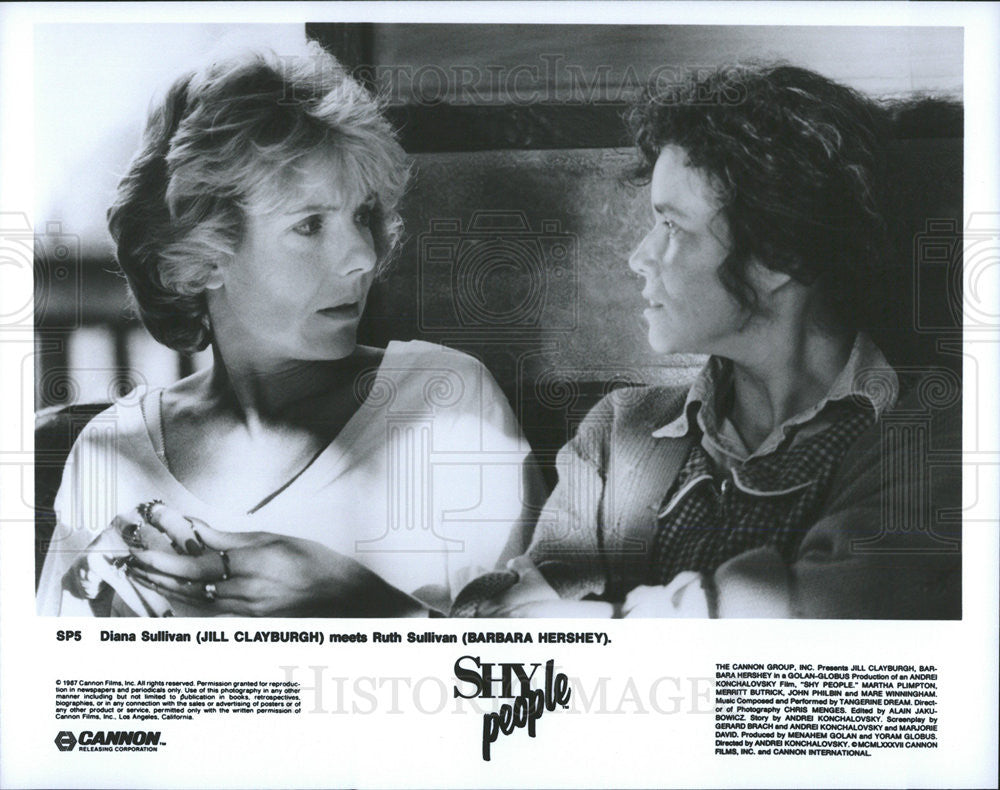 1987 Press Photo Jill Clayburgh Actress Barbara Hershey Shy People Film Movie - Historic Images